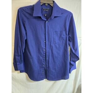 Geoffrey Beene Fitted Wrinkle Free Men's Dress Shirt Size 16.5 32/33